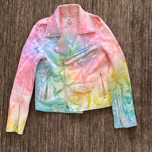 UNIF Tie Dye Moto Jacket Small
